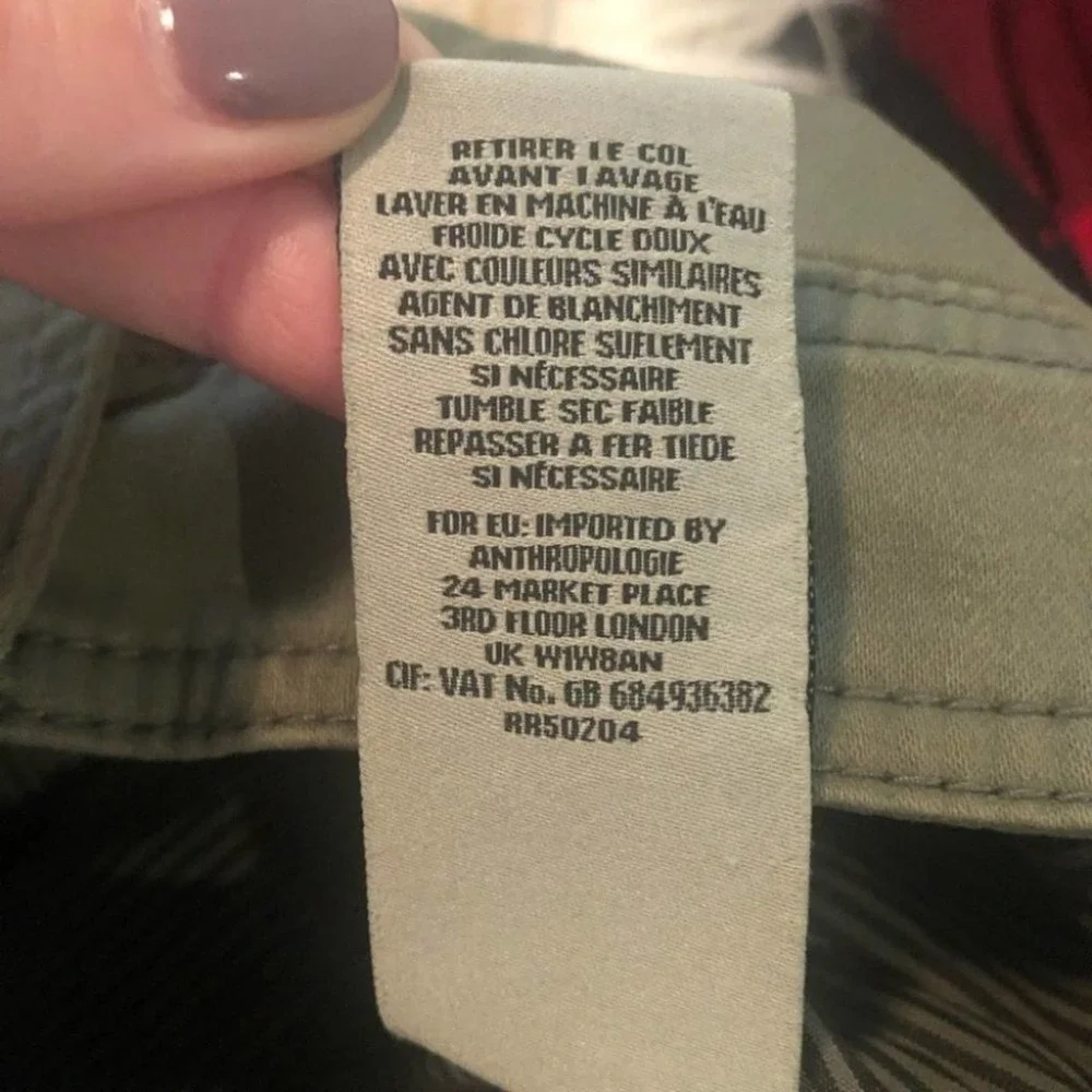 ANTHROPOLOGIE Marrakech Army Green Faux Fur Collared Cadet Jacket Small NEW - Picture 11 of 16